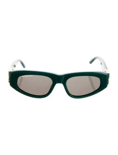 Pre-owned Balenciaga Dynasty D Frame Square Sunglasses In Green