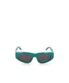 Balenciaga Eyewear Rectangular Frame Sunglasses In Green