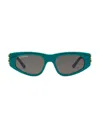 Balenciaga Logo-plaque Cat-eye Sunglasses In Green
