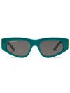 Balenciaga Eyewear Rectangular Frame Sunglasses In Grey