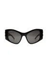 Balenciaga Womens Black 6e000311 Bb0287s Cat Eye-frame Acetate Sunglasses In Black