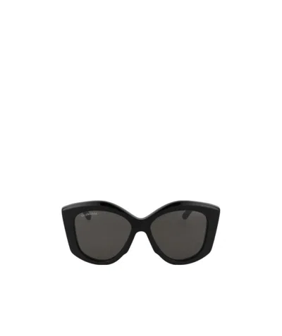 Balenciaga Dynasty Oversized Geometric-frame Sunglasses In Black