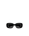 Balenciaga Grey Rectangular Ladies Sunglasses Bb0096s 001 51 In Black