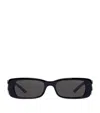 Balenciaga Grey Rectangular Ladies Sunglasses Bb0096s 001 51 In Black