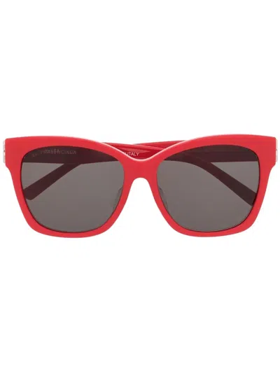 Balenciaga Dynasty Square-frame Sunglasses In Rot