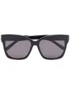 Balenciaga Black Adjusted Fit Dynasty Square Sunglasses In Schwarz