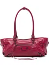 Balenciaga Fuchsia Le City Shoulder Bag In Pink
