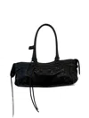Balenciaga Shoulder Bag Le City East-west In Lambskin. In Black