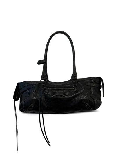 BALENCIAGA BALENCIAGA EAST WEST LEATHER SHOULDER BAG