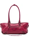 Balenciaga Women Framboise Le City East-west Shoulder Bag In Pink