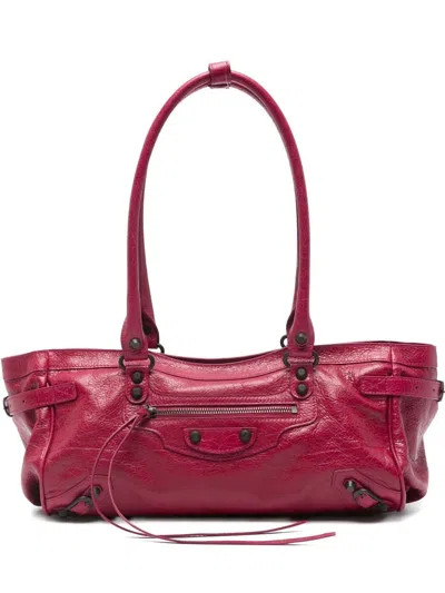 BALENCIAGA BALENCIAGA EAST WEST LEATHER SHOULDER BAG