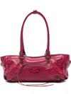 Balenciaga Women Framboise Le City East-west Shoulder Bag In Pink