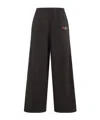 Balenciaga Straight-leg Logo-embroidered Cotton-jersey Sweatpants In Black