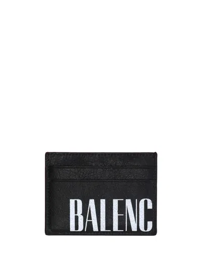 Balenciaga Editor Black White Leather Card Holder