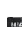 Balenciaga Men's Editor Long Coin And Card Holder  In Black/white