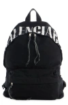 Balenciaga Editor Washed Cotton Canvas & Leather Backpack