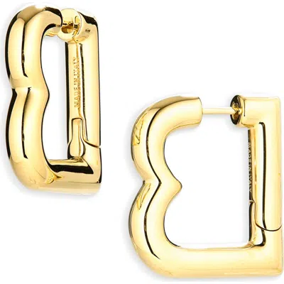 Balenciaga Eisa B Hoop Earrings In Pink