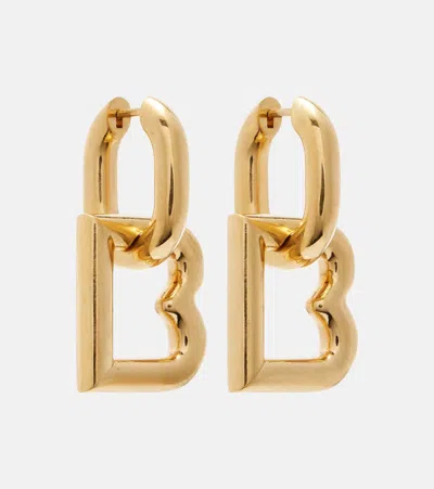 Balenciaga Eisa B Hoop Earrings In Gold