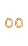Balenciaga Eisa Ellipse Earrings In Gold