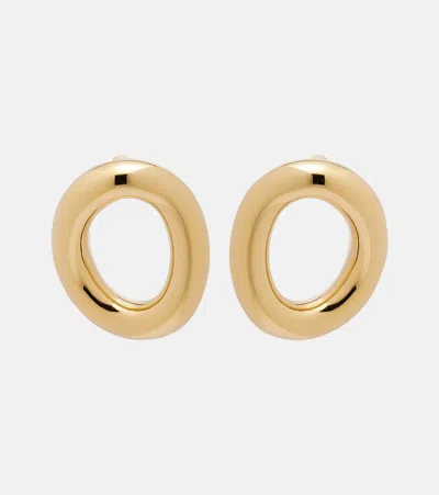 Balenciaga Eisa Ellipse Earrings In Gold