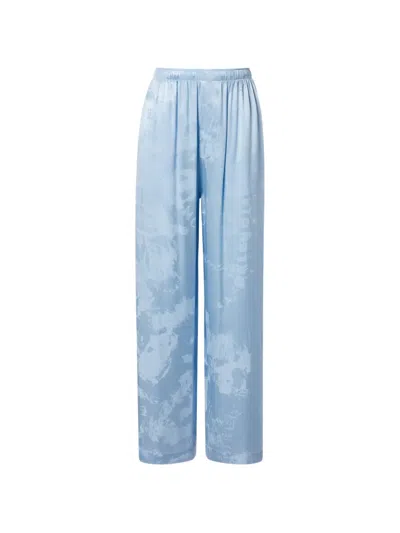 Balenciaga Women Pajamas Printed Silk Trousers In Multi