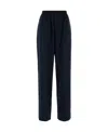 Balenciaga Women Striped Pants With Elastic In Blue