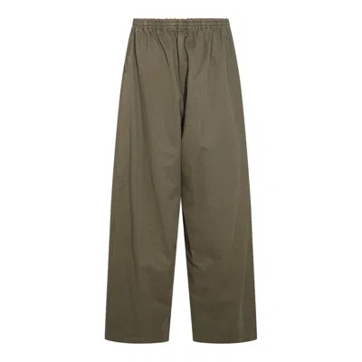 Balenciaga Elastic Waist Baggy Pants In Green