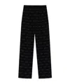 Balenciaga Monogram Loose Fitting Trousers In Black