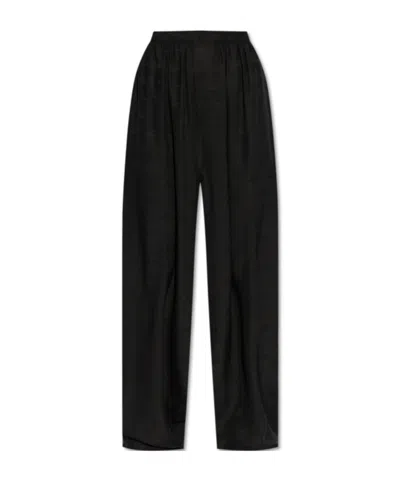 Balenciaga Elastic Waist Casual Pants In Black