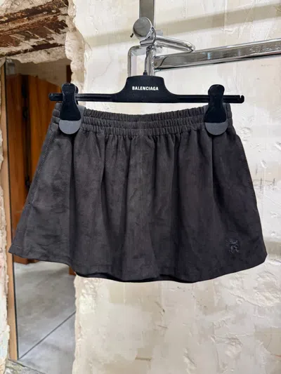 Balenciaga Elastic Waist Mini Skirt In Black