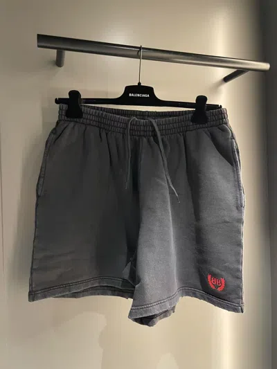 Balenciaga Elastic Waist Shorts In Black