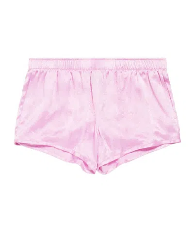 Balenciaga Elastic Waist Shorts In Pink