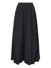 Balenciaga Elastic-waistband Pleated Skirt In Black