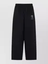 Balenciaga Elastic Waistband Tracksuit Pants In Black