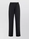 Balenciaga Elastic Waistband Trousers With Back And Side Pockets In Black