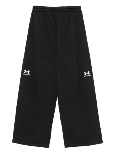 Balenciaga Elasticated Logo Trousers In Black
