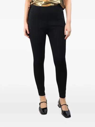 Pre-owned Balenciaga Elasticated Panelled Leggings In Black