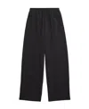 Balenciaga Elasticated Waist Wool Trousers In Black