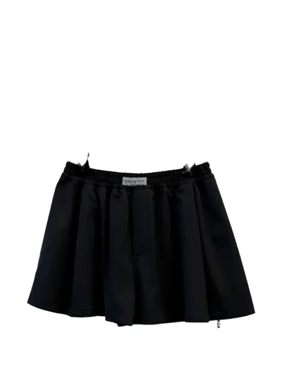 Balenciaga Elasticated-waistband Boxer Shorts In Black
