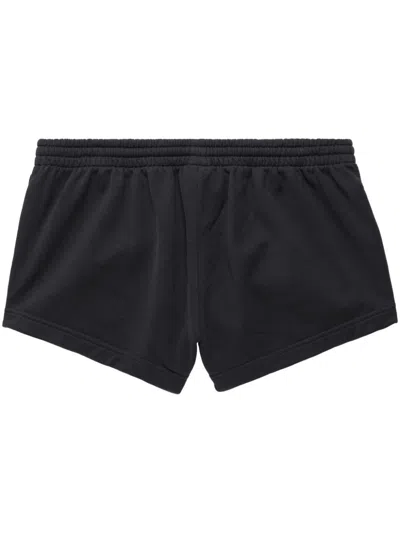 Balenciaga Cotton Running Shorts In Black
