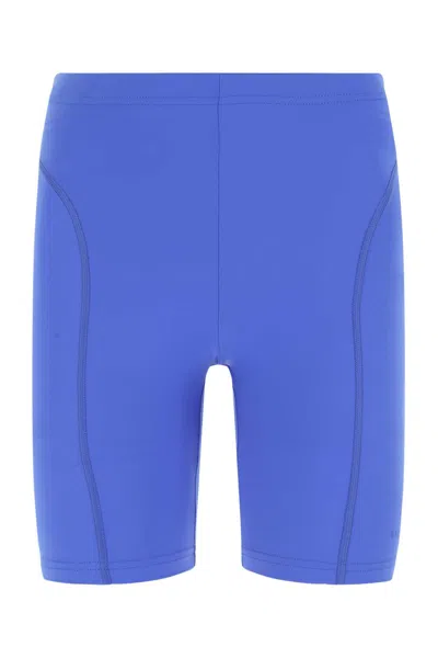 Balenciaga Electric Blue Stretch Nylon Leggings In 0420