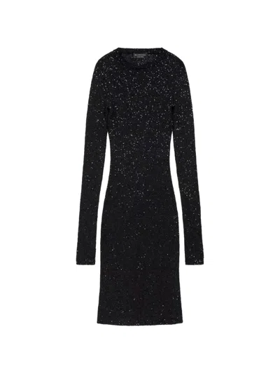 Balenciaga Elegant Polyamide Dress Design In Black