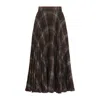 Balenciaga Pleated Skirt With Ruffled Effect In Black