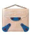 Balenciaga Elegant Mini Chain Beige Clutch For Evening Elegance