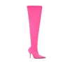 Balenciaga Elegant Pink Polyester Boots For Sophisticated Style In Pink