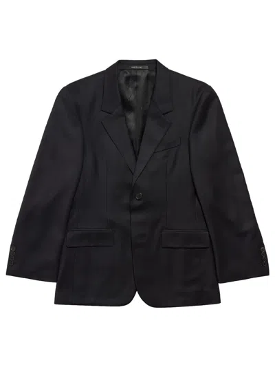 Balenciaga Elegant Wool Blend Jacket For Women In Black