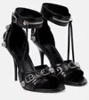 Balenciaga Cagole 110mm Sandals In Black/pallad Inv
