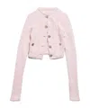 Balenciaga Women's Cropped Cardigan In Pink In Pink