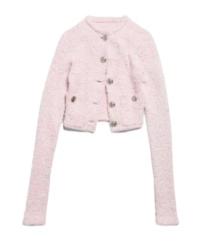 Balenciaga Women's Cropped Cardigan In Pink