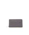 Balenciaga Luxurious Grey Leather Wallet In Gray